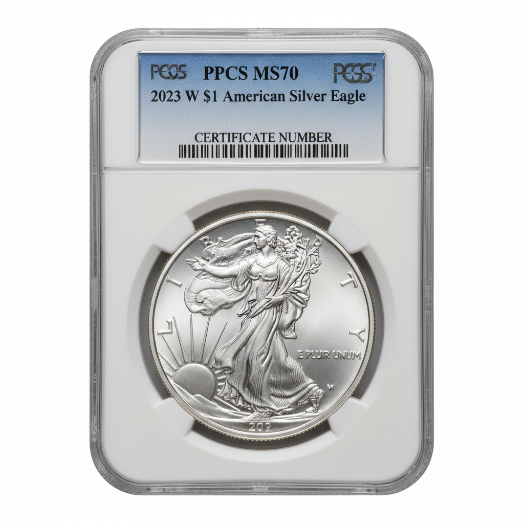 2023 W American Silver Eagle PCGS MS70 West Point