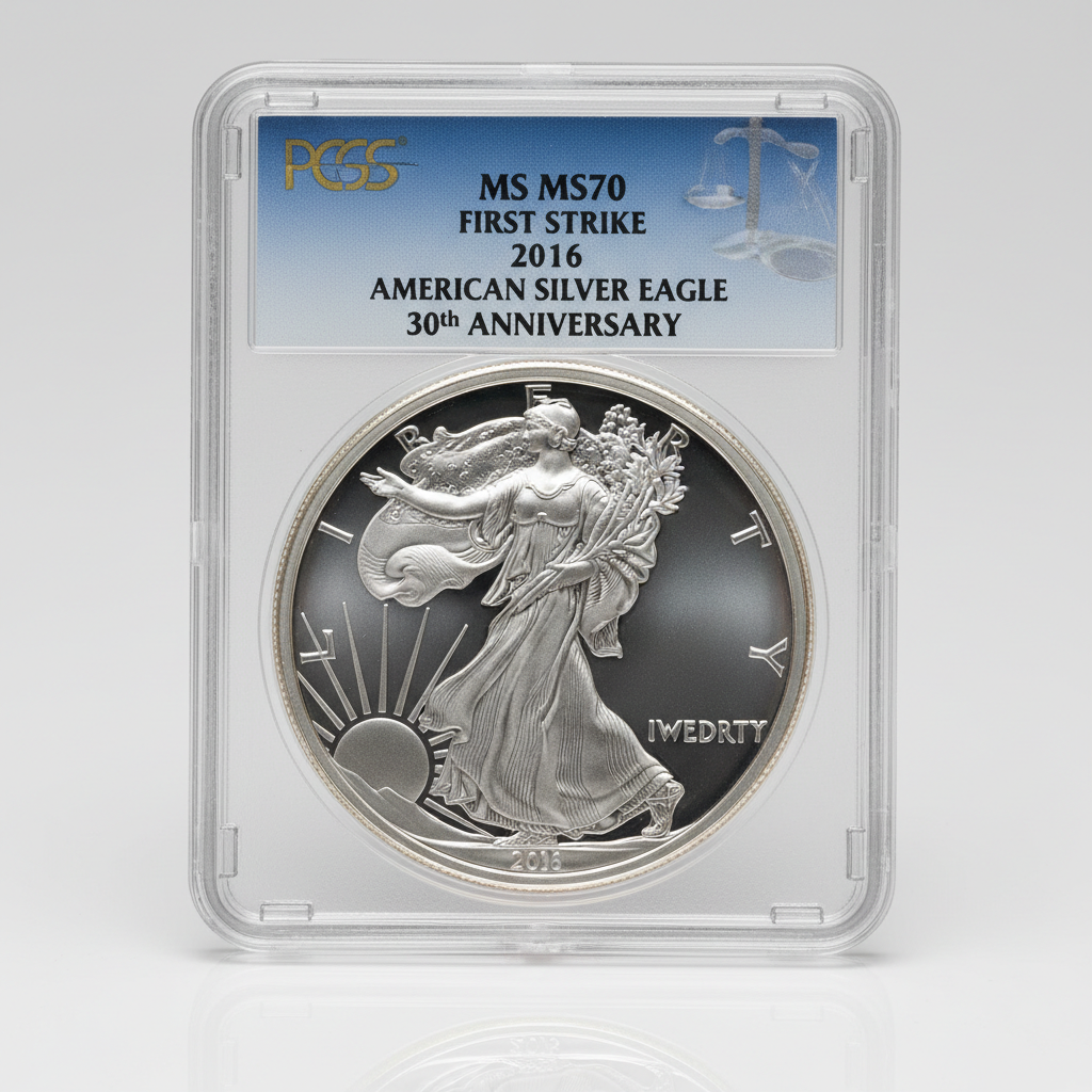 2016 Silver Eagle PCGS MS70 First Strike 30th Anniversary Lot of 8