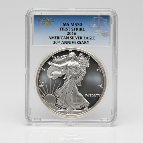 2016 Silver Eagle PCGS MS70 First Strike 30th Anniversary Lot of 8